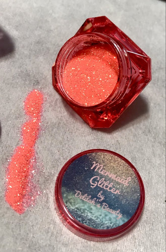 Fine loose glitter (Coral Reef) Blacklight activated